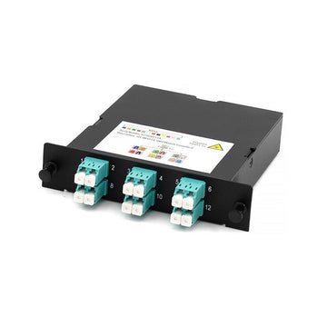 LGX Multimode OM3 MPO/MTP Cassette Module Polarity Method A 12 Fiber LC Duplex